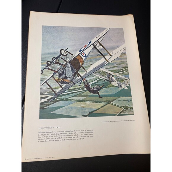 1959 - 1961 Set Of 11 WWI Prints Leach Corp Heritage Of The Air Collection - Picture 10 of 16